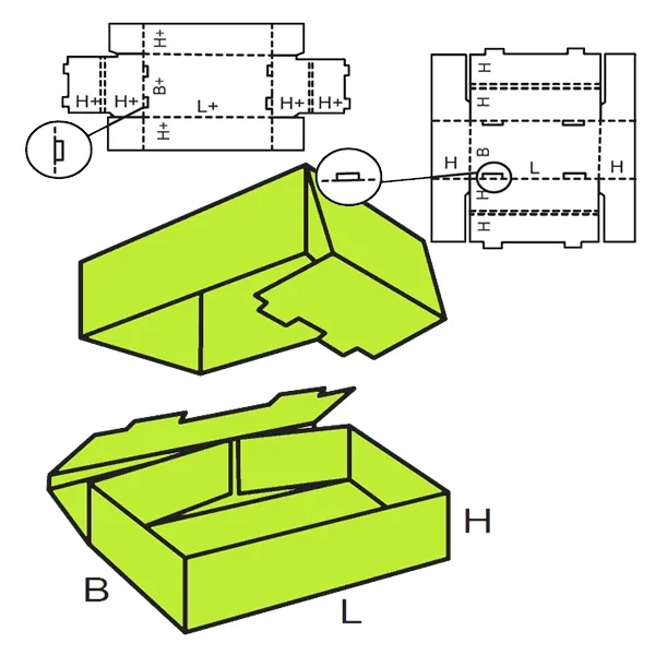 FEFCO 330 (0330) – schemat konstrukcji i wykrój